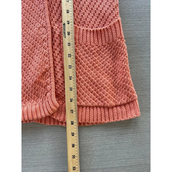 Lululemon Post Practice Cardi Knit Cardigan Coral Orange 6 - Picture 8 of 8